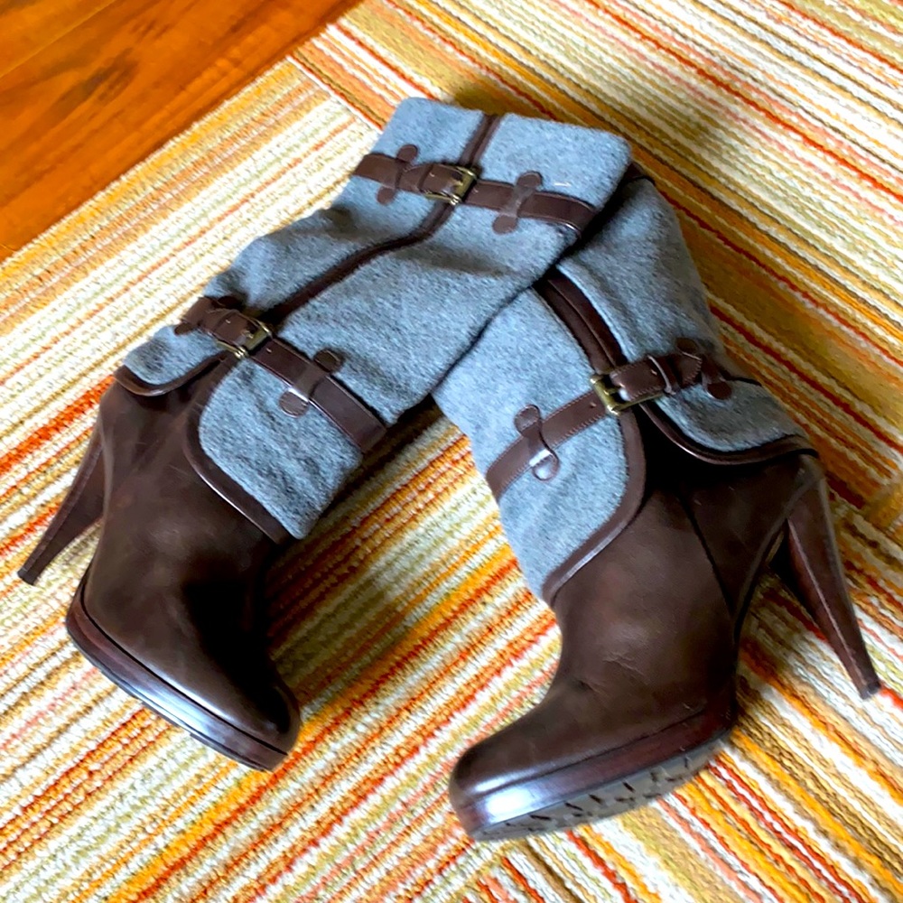 COLE HAAN NIKE AIR Kennedy Flannel Leather Boot 9